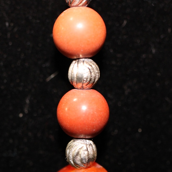 Sterling Silver 925 Beaded Stone Bracelet - Picture 2 of 7